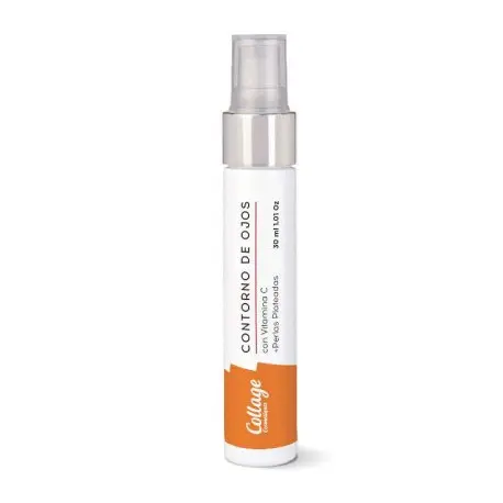 CONTORNO DE OJOS CON VITAMINA C + PERLAS PLATEADAS (30 ML - FRASCO)