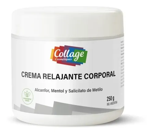 CREMA RELAJANTE CORPORAL ALCANFOR, MENTOL Y SALICILATO DE METILO (250 GRS - POTE)