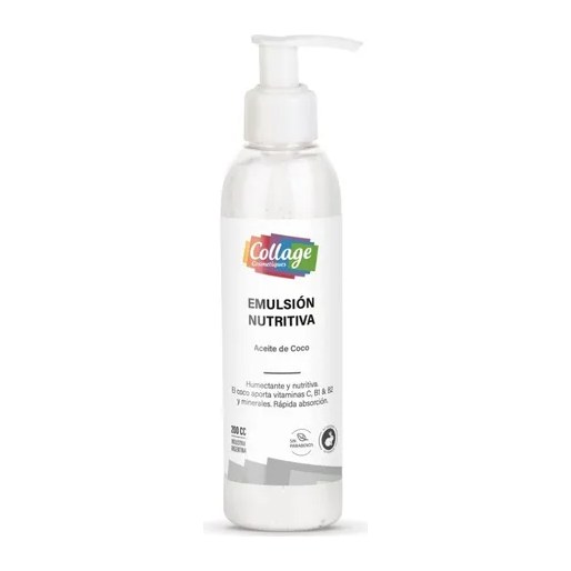 [40673] EMULSION NUTRITIVA C/ACEITE DE COCO (200 ML - FRASCO) CERAS COLLAGE