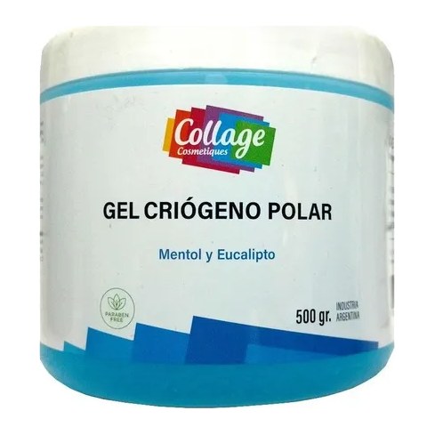 GEL CRIOGENO POLAR MENTOL Y EUCALIPTO (500 GRS. - POTE) CERAS COLLAGE