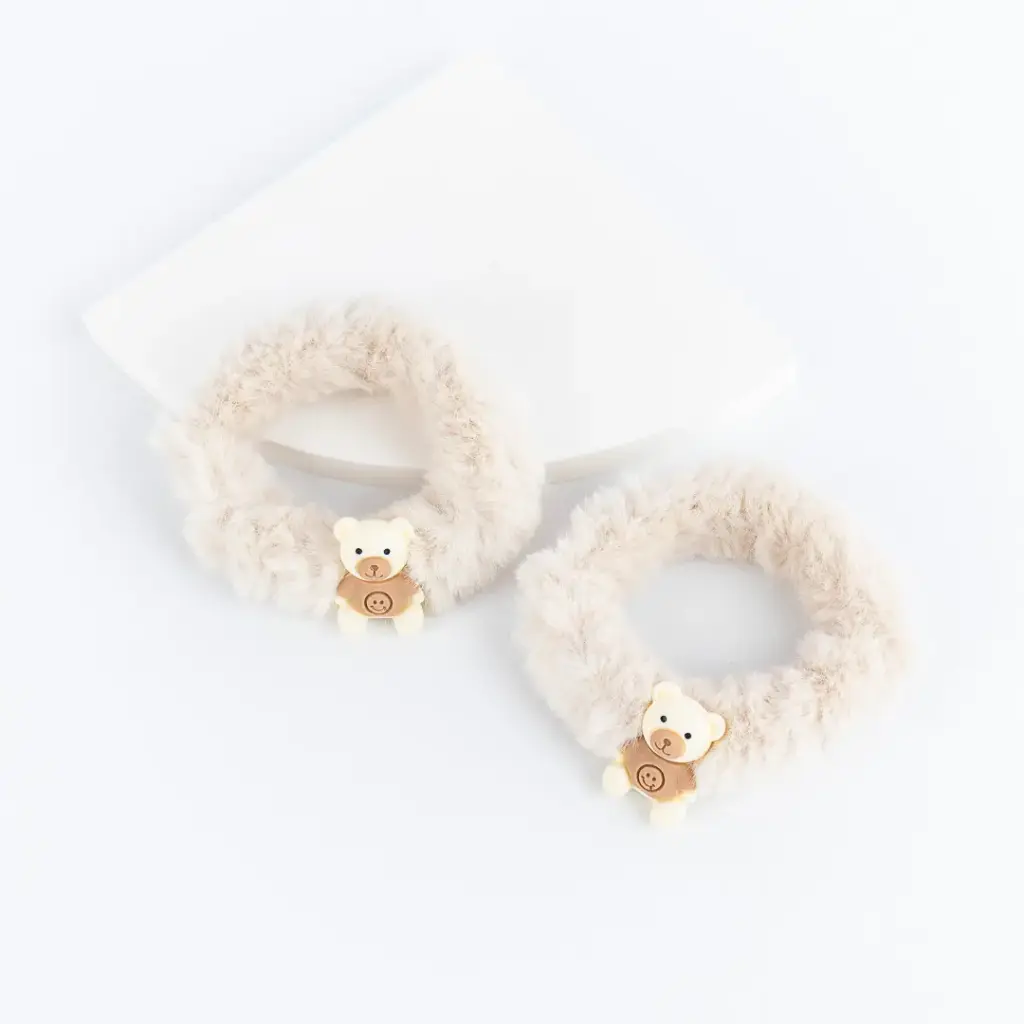 COLITAS PELUDITAS CON OSITO 2 PCS (1 UND - BOLSA)