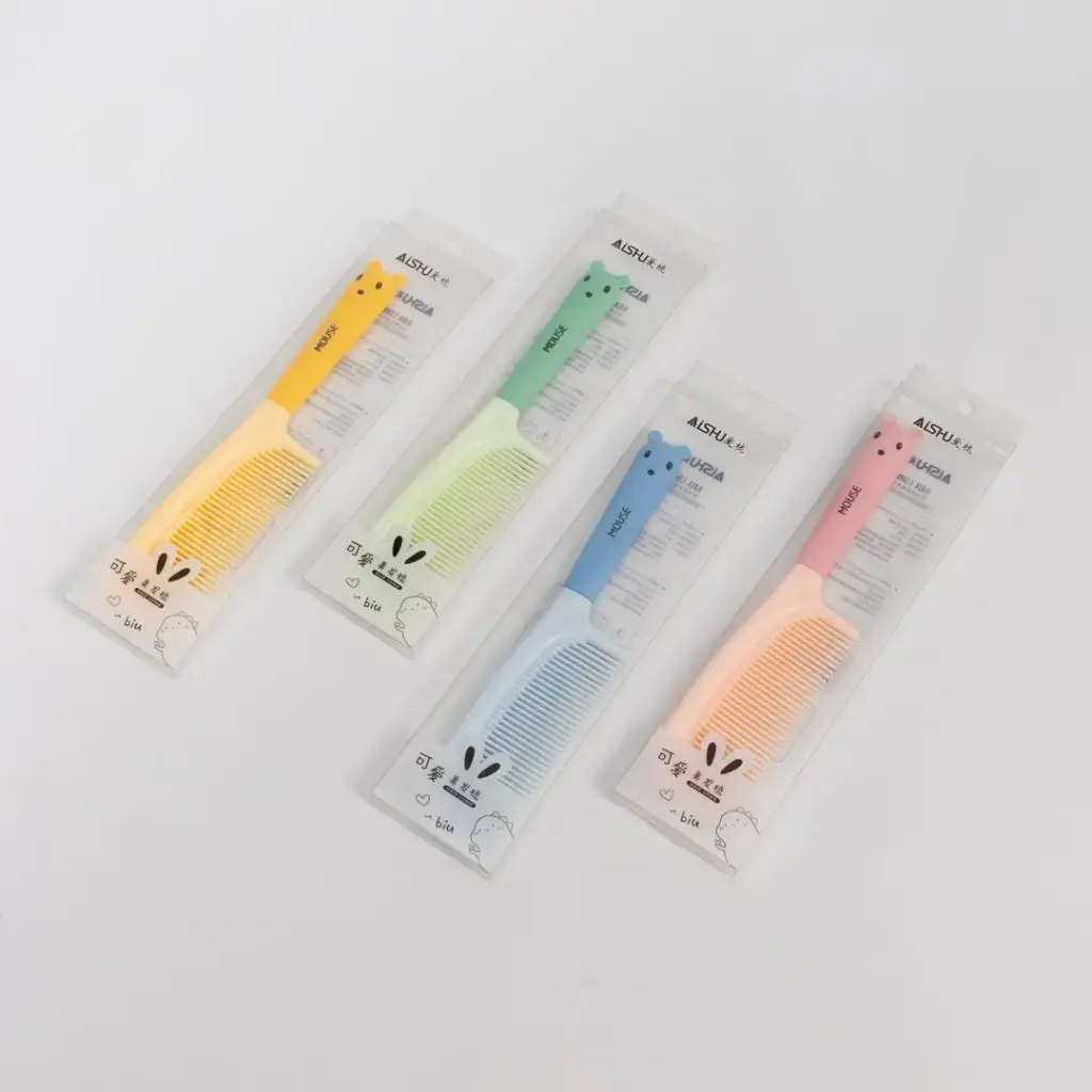 PEINE PARA CABELLO C/MANGO ANTIDESLIZANTE MOUSSE (1 UND - CAJA)