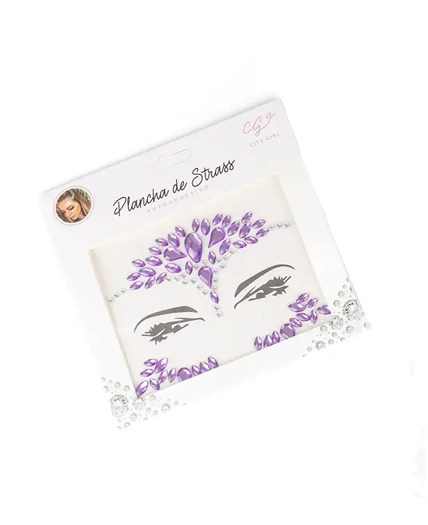 GEMA  AUTOADHESIVA STRASS FACIAL  (LILA - 1 UND - BOLSA)