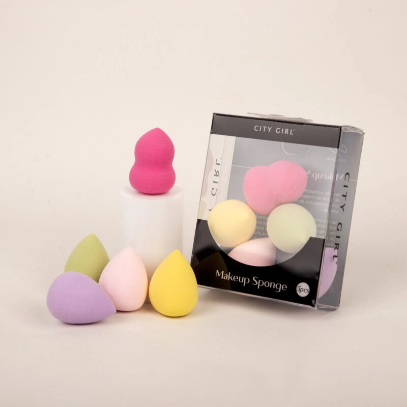 SET DE MINI ESPONJAS PARA MAQUILLAJE (5 UND - CAJA)