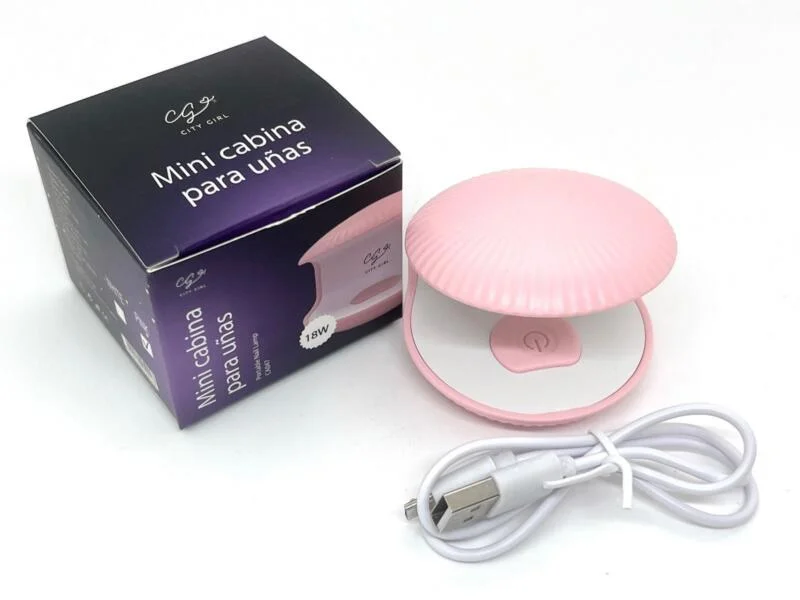 MINI CABINA PARA UÑAS 18W CITY GIRL  (ROSADA - 1 UND - CAJA)