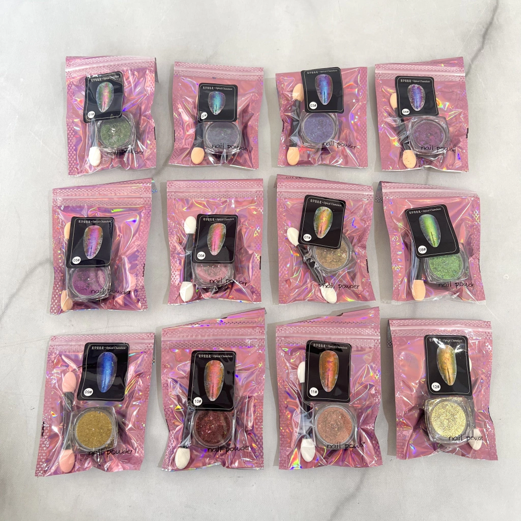 POLVO DECORACION P/ UÑAS  (1 UND - BOLSA)