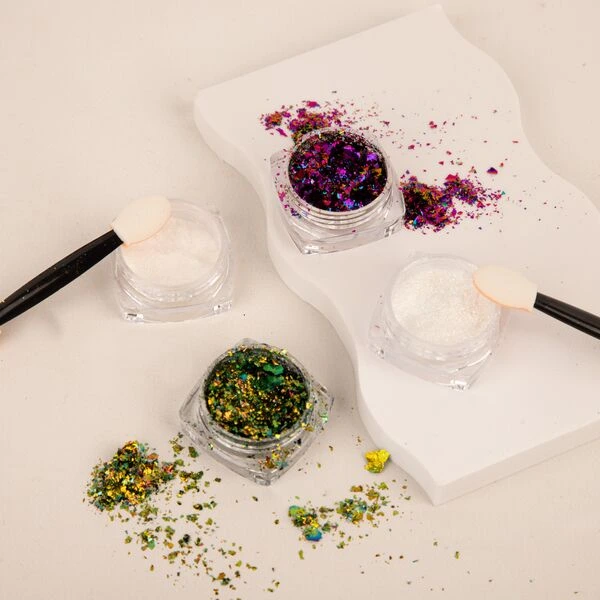 POLVOS DECORATIVOS PARA UÑAS VARIOS TONOS CITY GIRL (2 UND - CAJA)