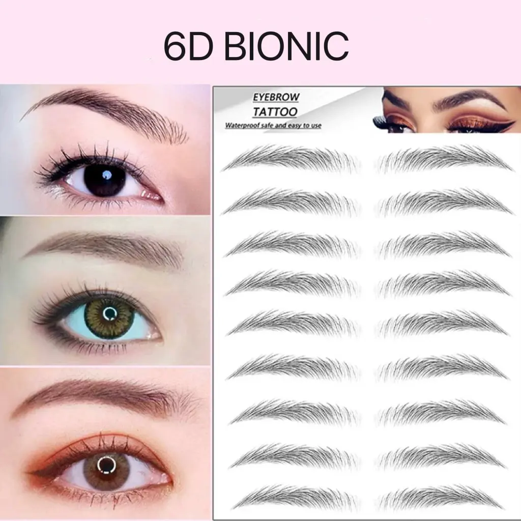 TATTOO DE CEJAS 6D NEGRA/MARRON (18 UND - BOLSA)