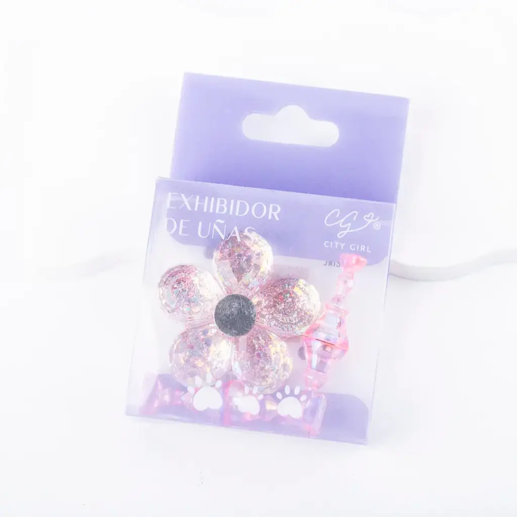 EXHIBIDOR DE UÑAS CON IMÁN FLOR CITY GIRL  (1 UND - CAJA)