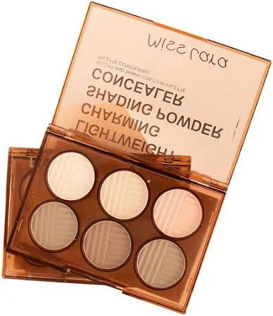 PALETA DE ILUMINADOR Y CONTORNO MISS LARA (12 GR - PALETA)