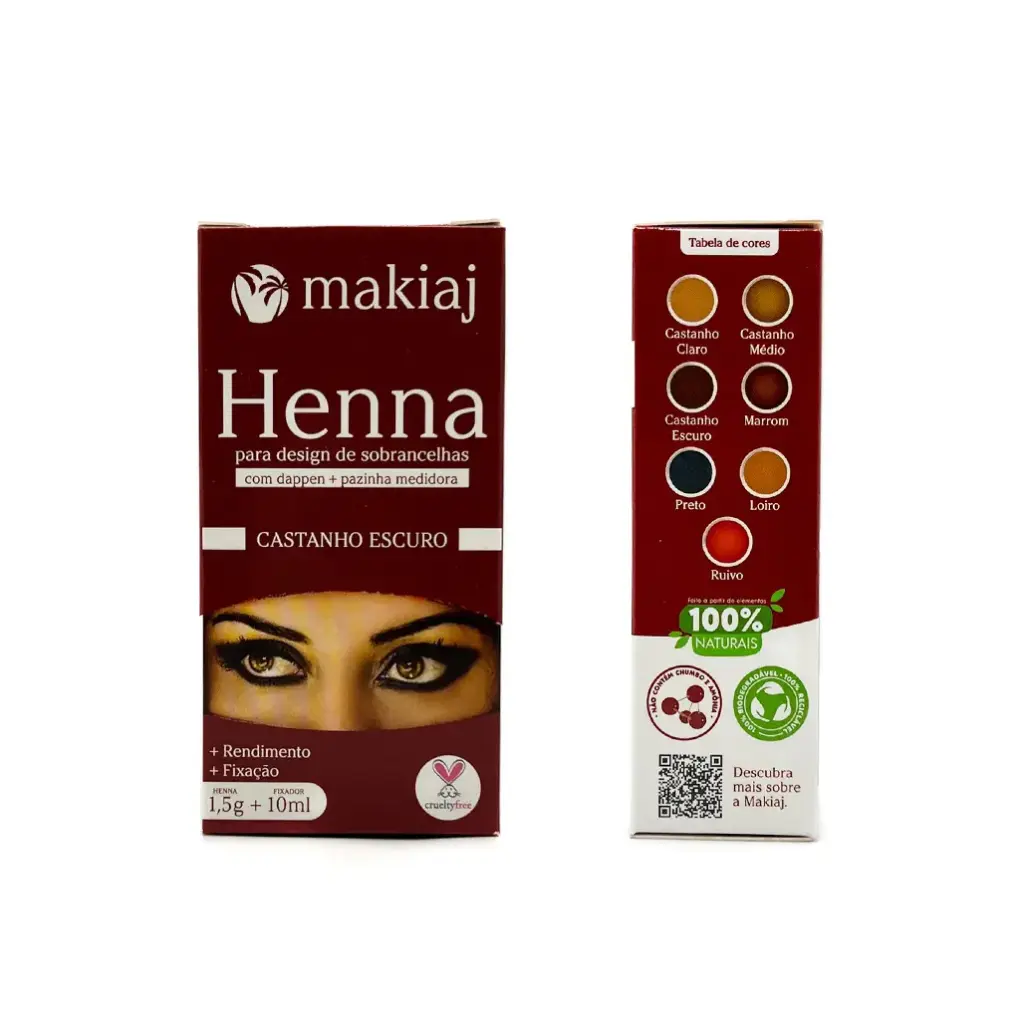 KIT DE HENNA PARA TEÑIR CEJA (CAFE - 10 ML - CAJA)