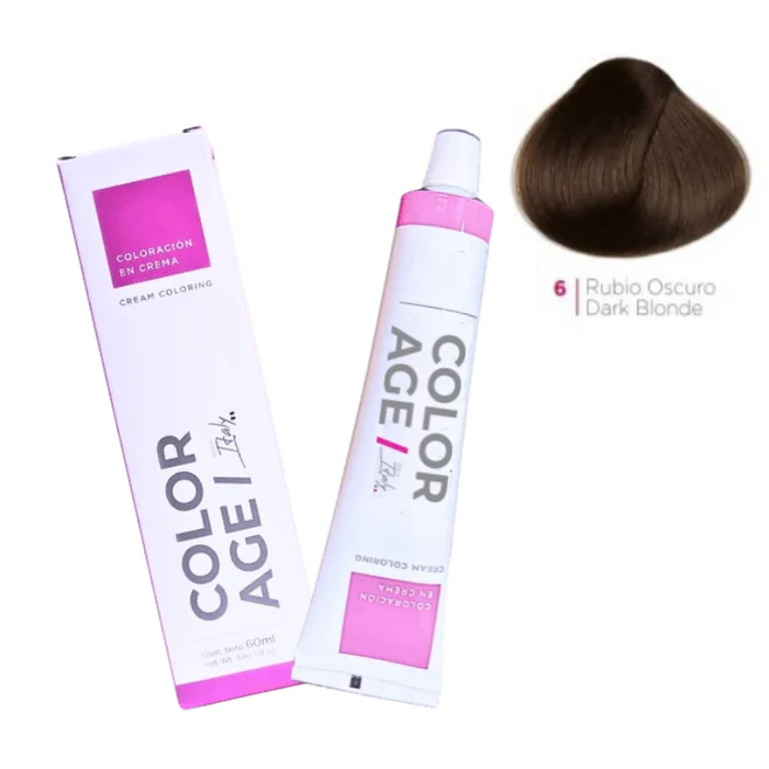ColorAge COLORACION EN CREMA 6 (RUBIO OSCURO - 60 ML - CAJA)