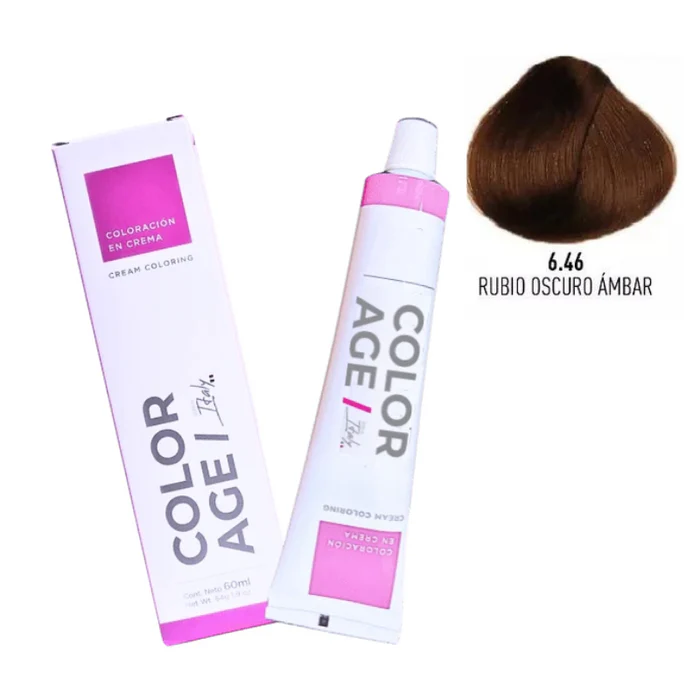 Color Age COLORACION EN CREMA 6.46 (RUBIO O. AMBAR - 60 ML - CAJA)
