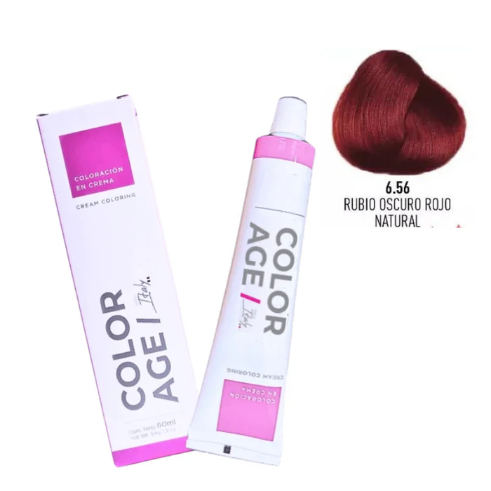 Color Age COLORACION EN CREMA 6.56 (RUBIO O. ROJO NATURAL - 60 ML - CAJA)