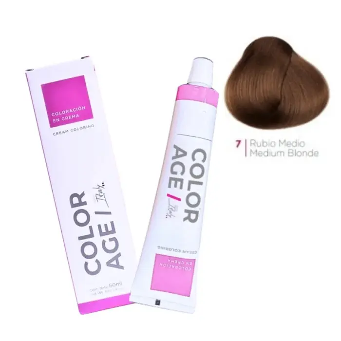 Color Age COLORACION EN CREMA 7 (RUBIO MEDIO - 60 ML - CAJA)