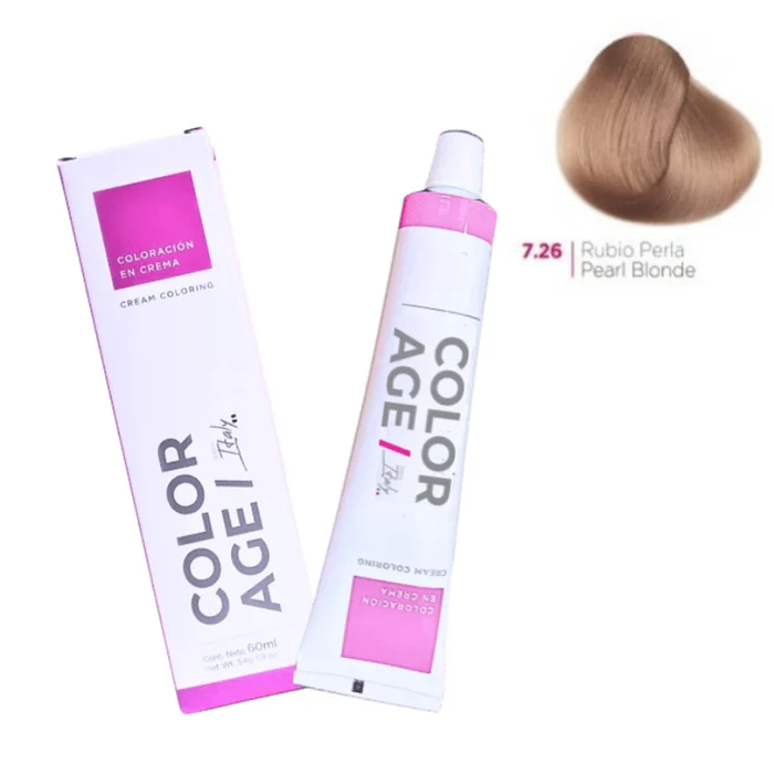 Color Age COLORACION EN CREMA 7.26 (RUBIO PERLA - 60 ML - CAJA)