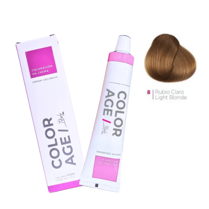 Color Age COLORACION EN CREMA 8 (RUBIO CLARO - 60 ML - CAJA)