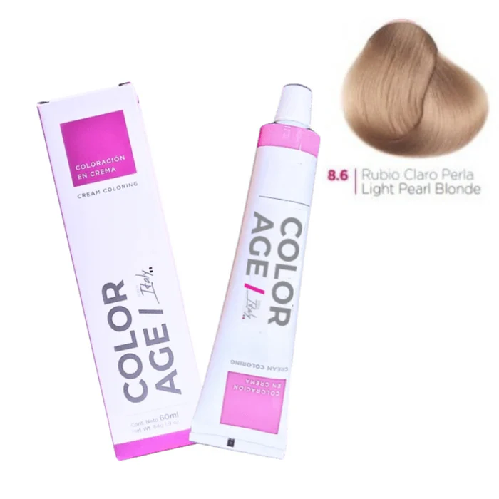 Color Age COLORACION EN CREMA 8.6 (RUBIO CLARO PERLA - 60 ML - CAJA)
