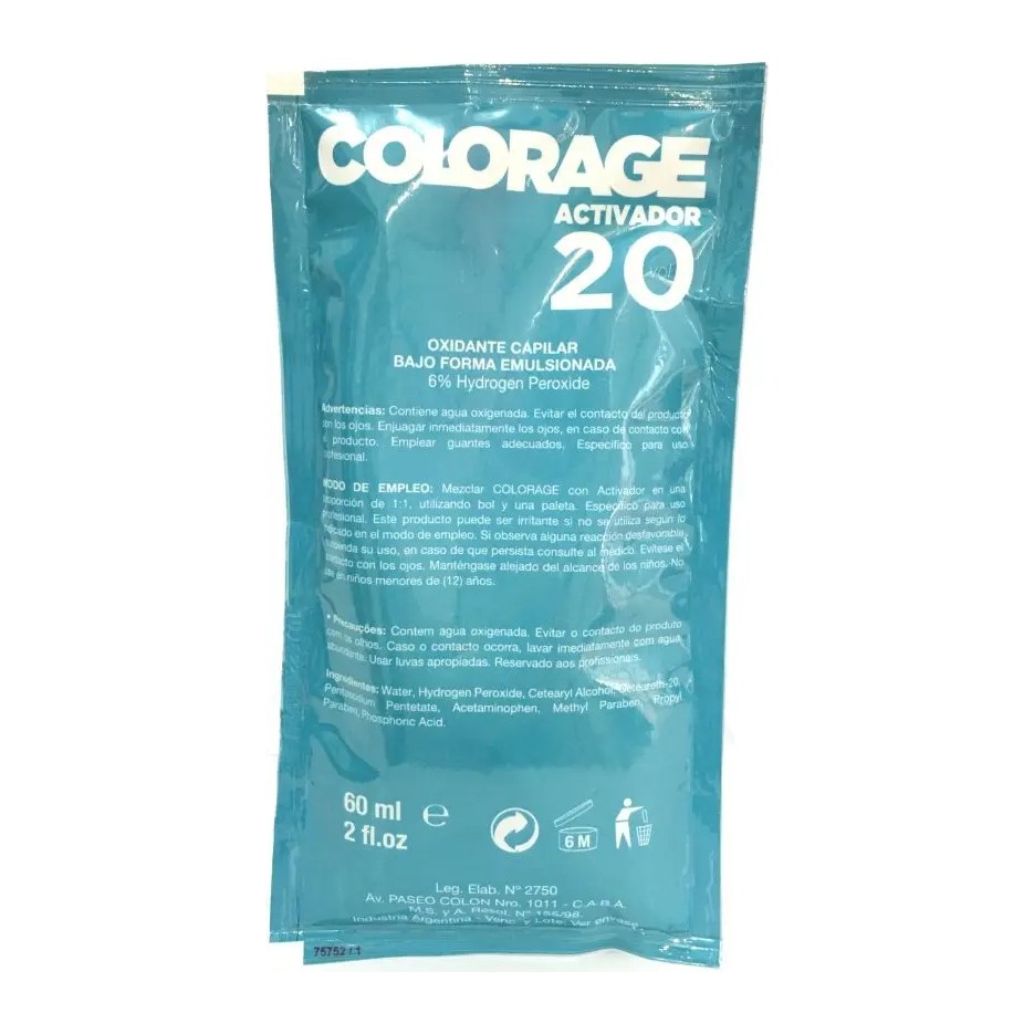 ACTIVADOR OXIDANTE 20 VOL (60 ML - SACHET) COLOR AGE