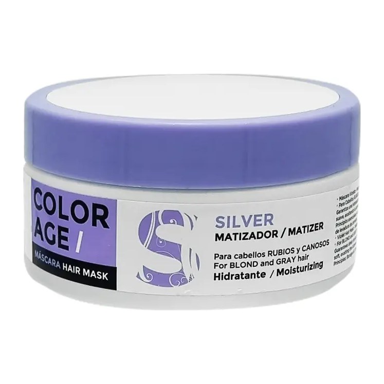 SILVER MASCARA MATIZADORA P/ CABELLOS RUBIOS Y CANOSOS (200 ML - POTE) COLOR AGE