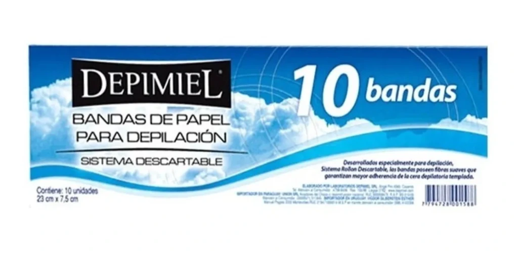 BANDAS DE PAPEL PARA RETIRAR CERA (10  UNID.)