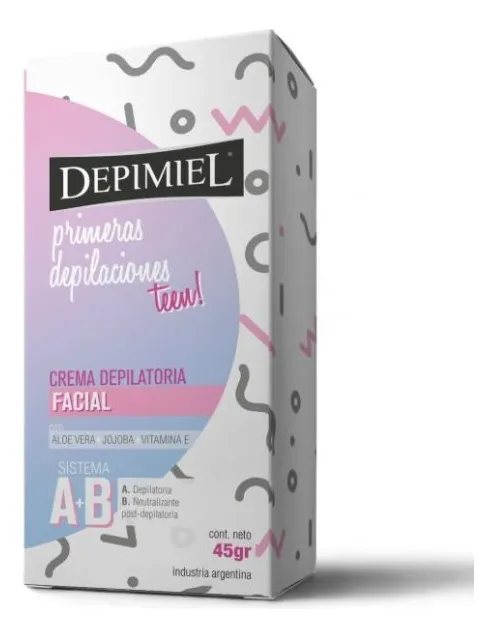 CREMA DEPILATORIA PARA EL ROSTRO (A + B) (45 GRS.)