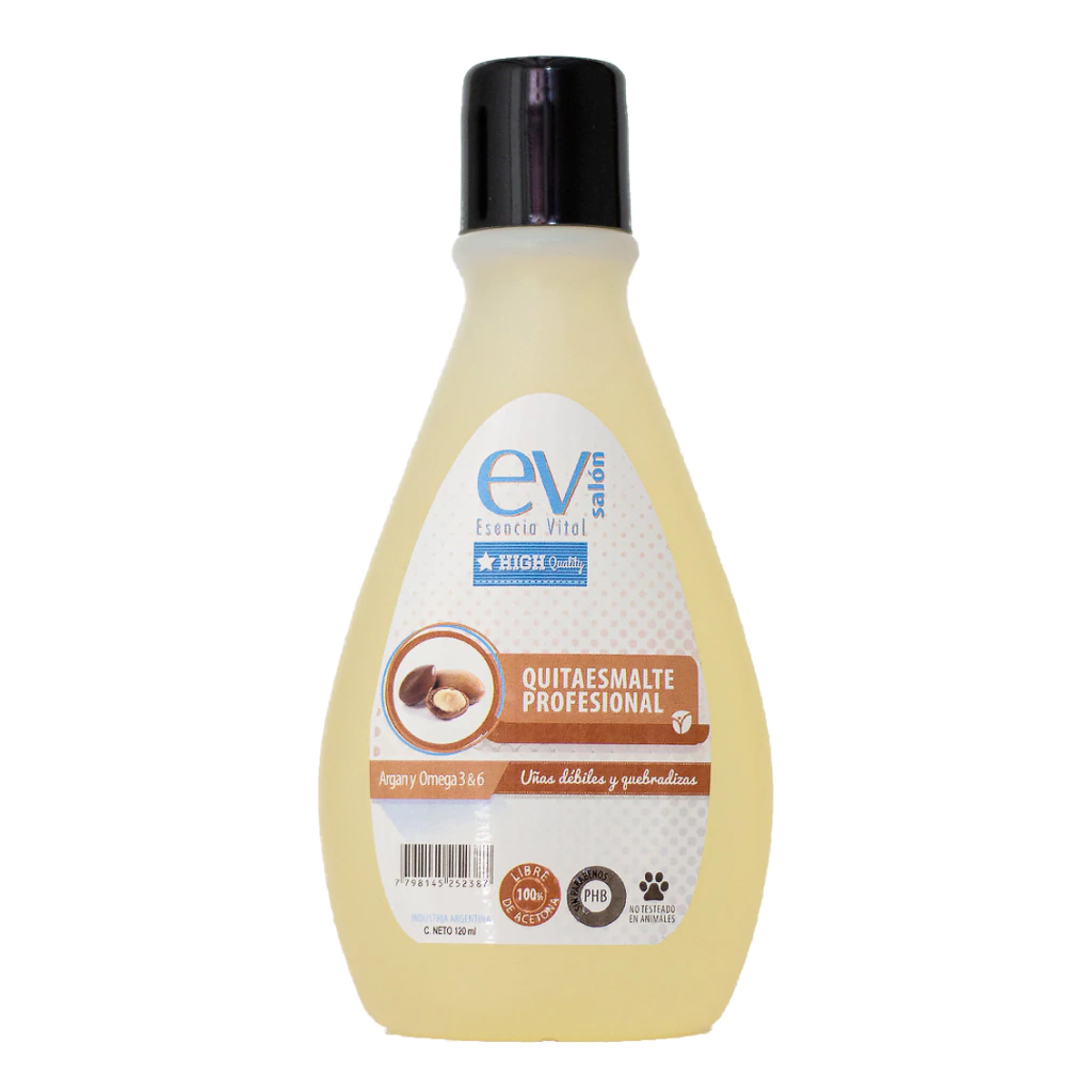 QUITAESMALTE ARGAN Y OMEGA 3 Y 6 (120 ML) ESENCIAS NATURALES