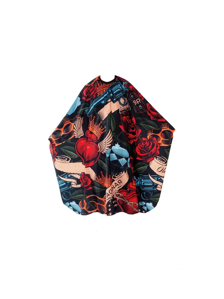 CAPA BARBERO TATTOO 100% POLIESTER 140X160 (1 UND - BOLSA)