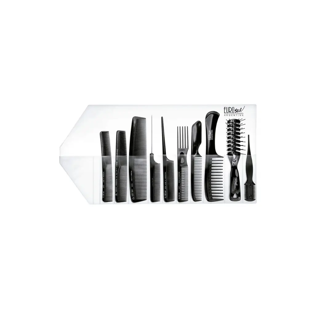 SET UTILLAJE PROFESIONAL PELUQUERO (11 UTILES - ESTUCHE)