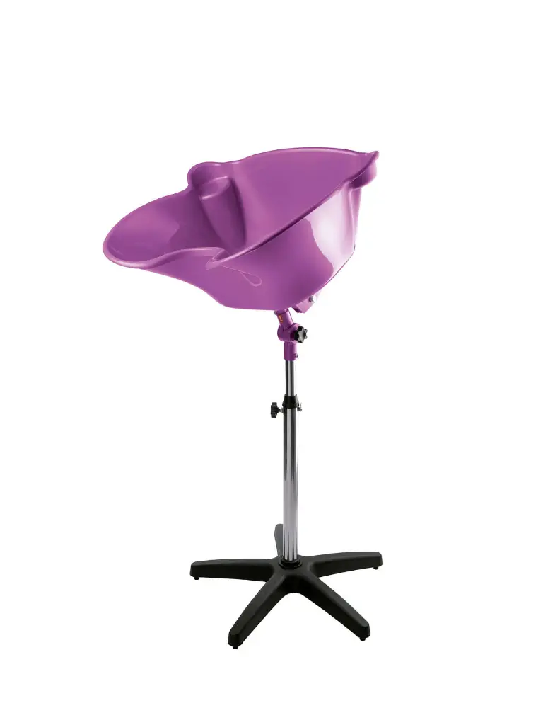 LAVACABEZAS PORTÁTIL CON PIE Y DESAGOTE LILA (1UNIDAD - CAJA)