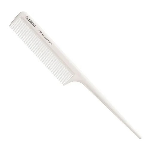 PEINE PÚA PLÁSTICO NYLON PROFESIONAL BLANCO 20.5 CM (1 UNIDAD - INDIVIDUAL) EUROSTIL