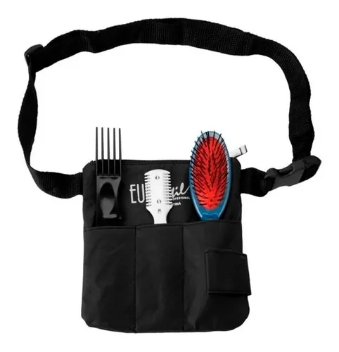 PORTA HERRAMIENTAS PELUQUEROS SIMIL CUERO NEGRA 