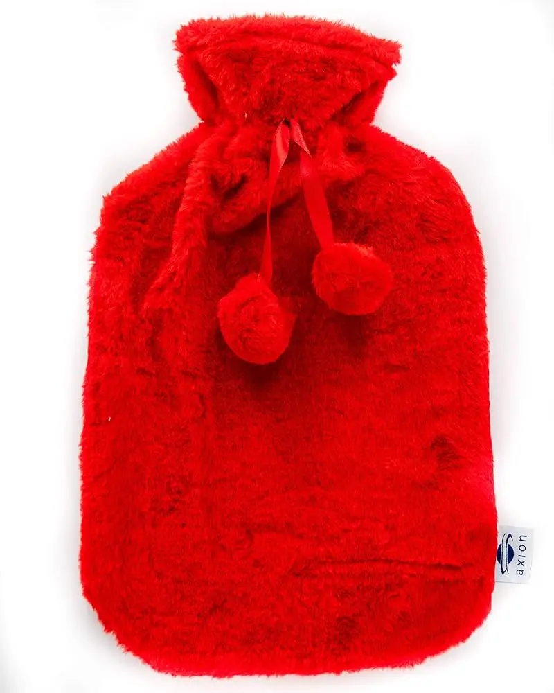 BOLSA DE AGUA CON FUNDA DE PIEL Y POMPON