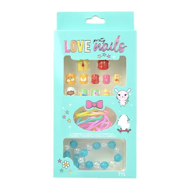 [49426] CAJA SET DE UÑAS POSTIZAS KIDS (AQUA) THELMA Y LOUISE