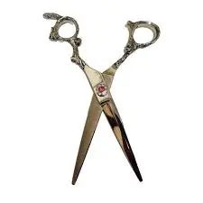 TIJERA CORTE LABRADA DIAMANTE PLATEADA 10211