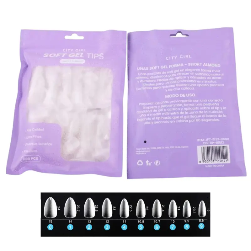 TIPS SOFT GEL ALMOND SHORT