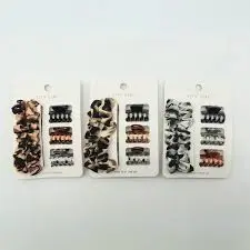 KIT COLITA Y HEBILLA ANIMAL PRINT (5 UNIDADES)