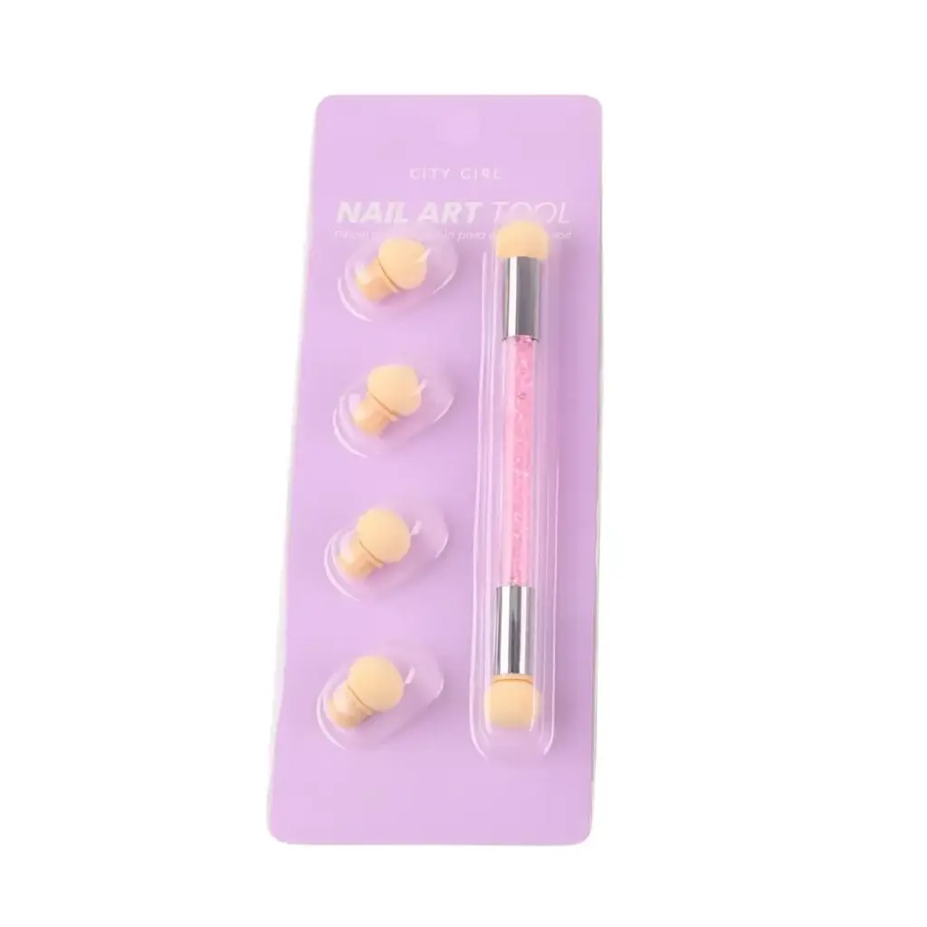 PINCEL DOBLE ESPONJA PARA UNIAS DEGRADE