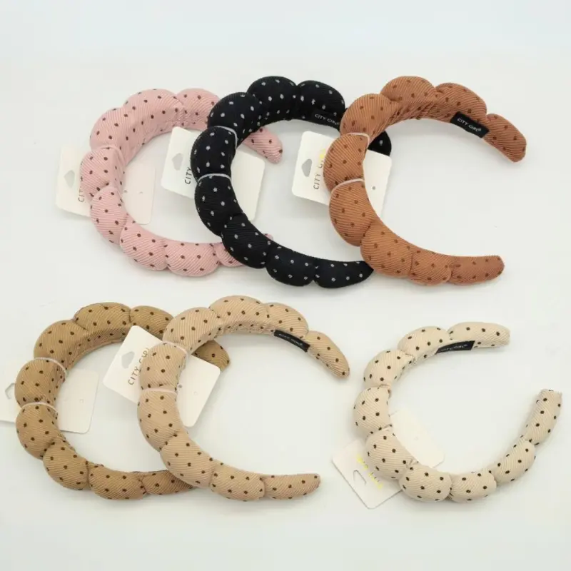 VINCHA PARA SKIN CARE CON PUNTITOS (VARIOS COLORES)