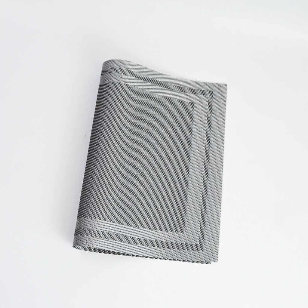 INDIVIDUAL RECTANGULAR TRAMADO BLANCO - GRIS