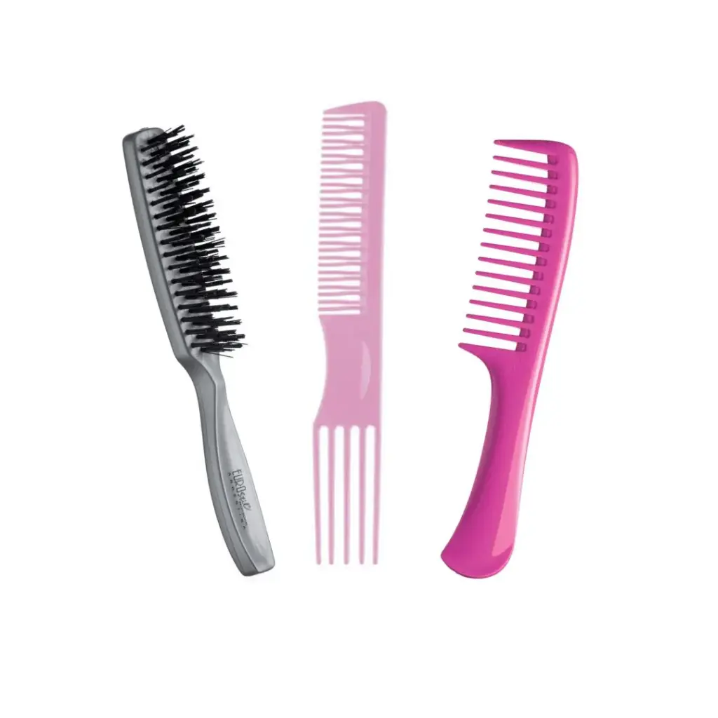 ESTUCHE CIERRE CRISTAL (KIT 3 CEPILLOS ) VARIOS COLORES