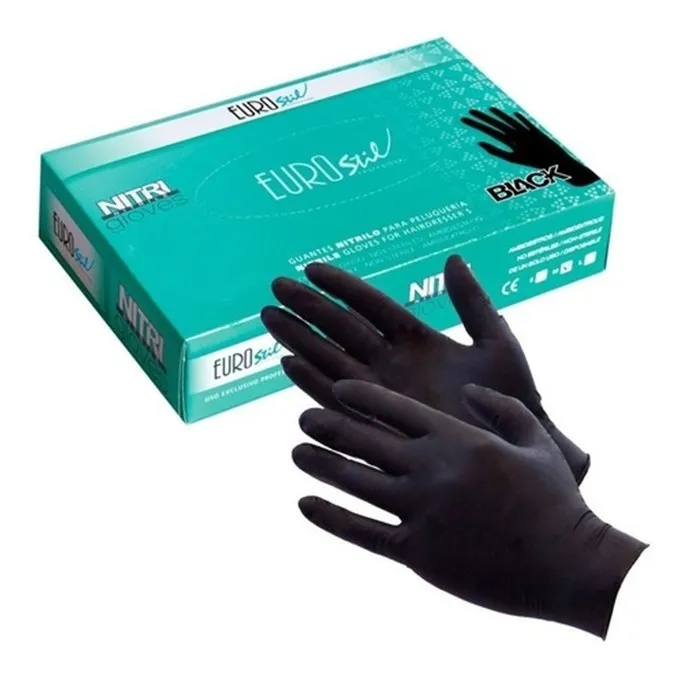 CAJA DE 20 GUANTES DE NITRILO TALLE L (NEGRO)
