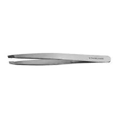 [49901] PINZA DEPILAR INOX. PUNTA OBLIC. 9,5 CM (POLLIE) EUROSTIL