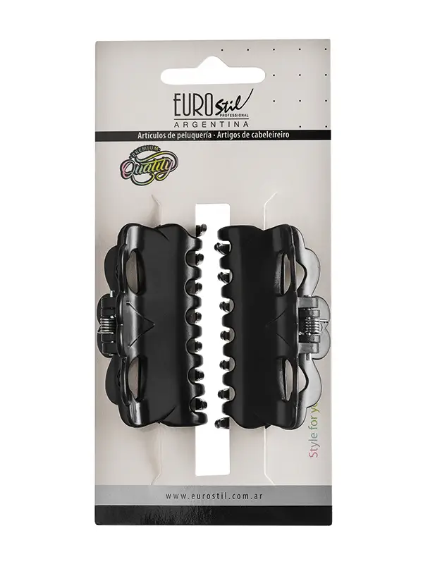 BROCHE CORAZON MEDIANO NEGRO X2