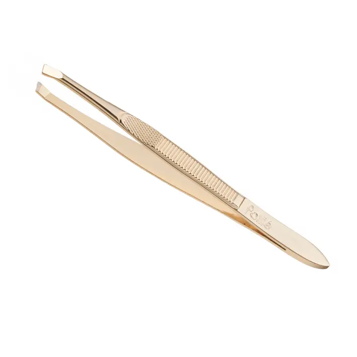 PINZA DEPILAR PROF. DORADA 9 CM. 