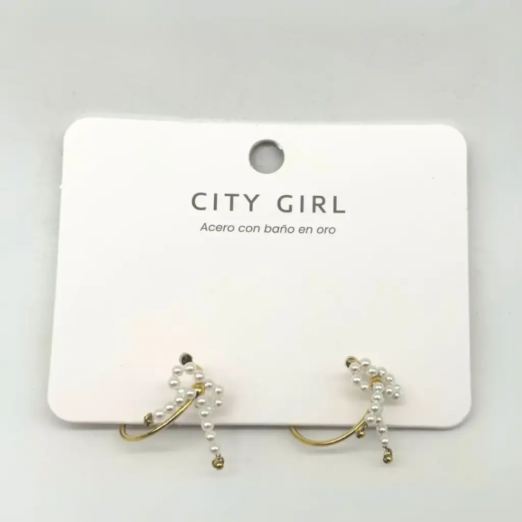 AROS DORADOS Moño City Girl