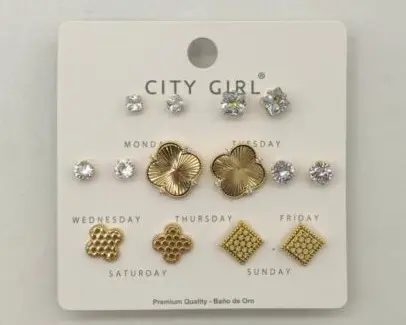 KIT DE AROS DORADOS BLISTER