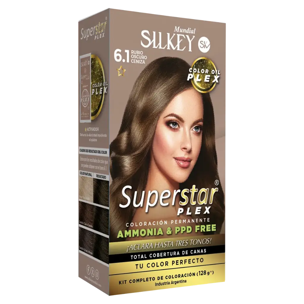 SUPERSTAR PLEX (N-6.1 RUBIO OSCURO CENIZA) KIT COMPLETO