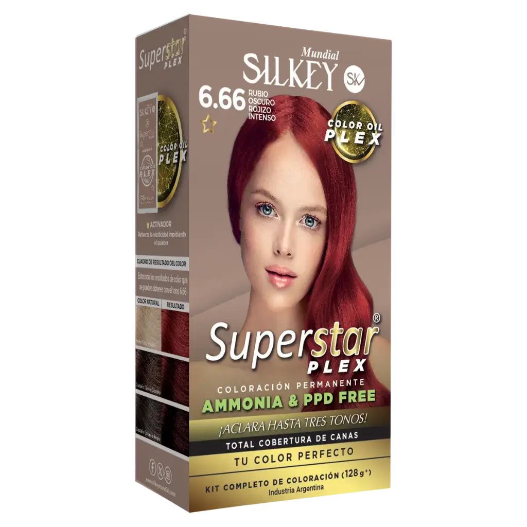SUPERSTAR PLEX (N-6.66 RUBIO OSCURO ROJIZO INTENSO) KIT COMPLETO