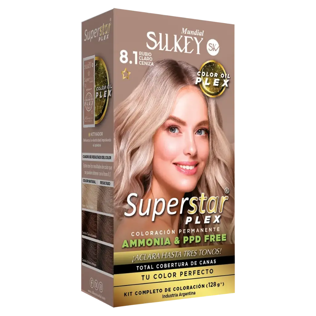 SUPERSTAR PLEX (N-8.1 RUBIO CLARO CENIZA) KIT COMPLETO